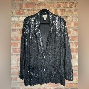 Vintage Sandy Starkman Sequin Paillette Blazer🖤
